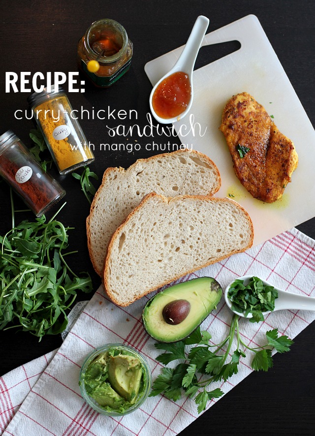 RECIPE: curry chicken sandwich with avocado & mango chutney