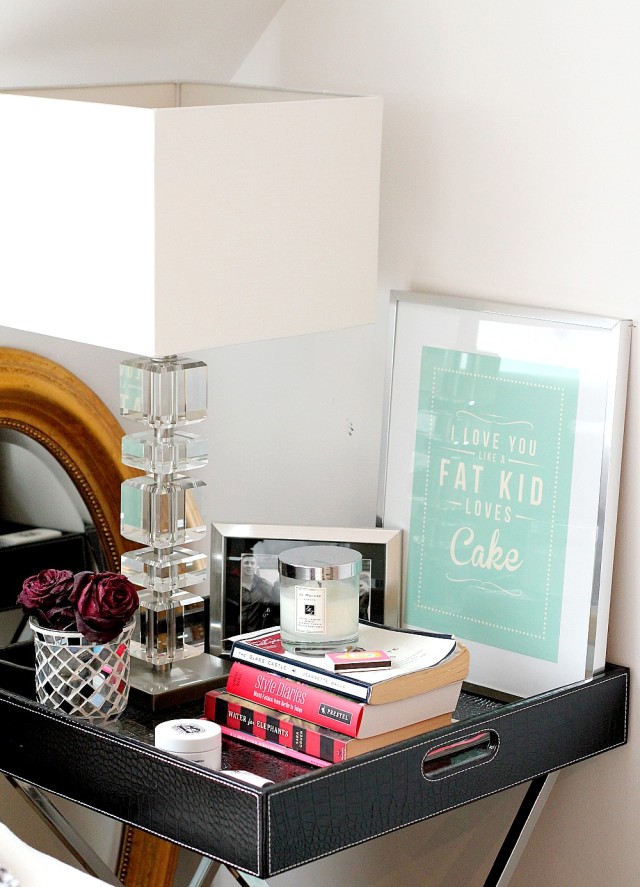 bedside table styling
