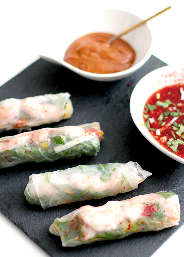 RECIPE: thai summer rolls + 2 dipping sauces - Bikinis & Passports