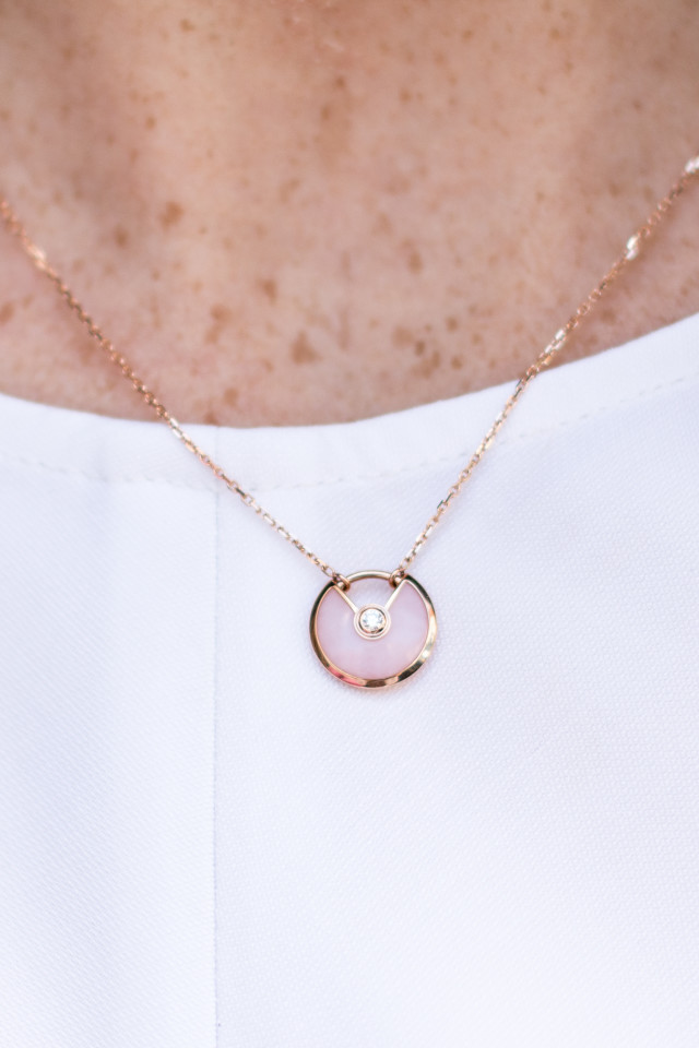 cartier amulette pink opal