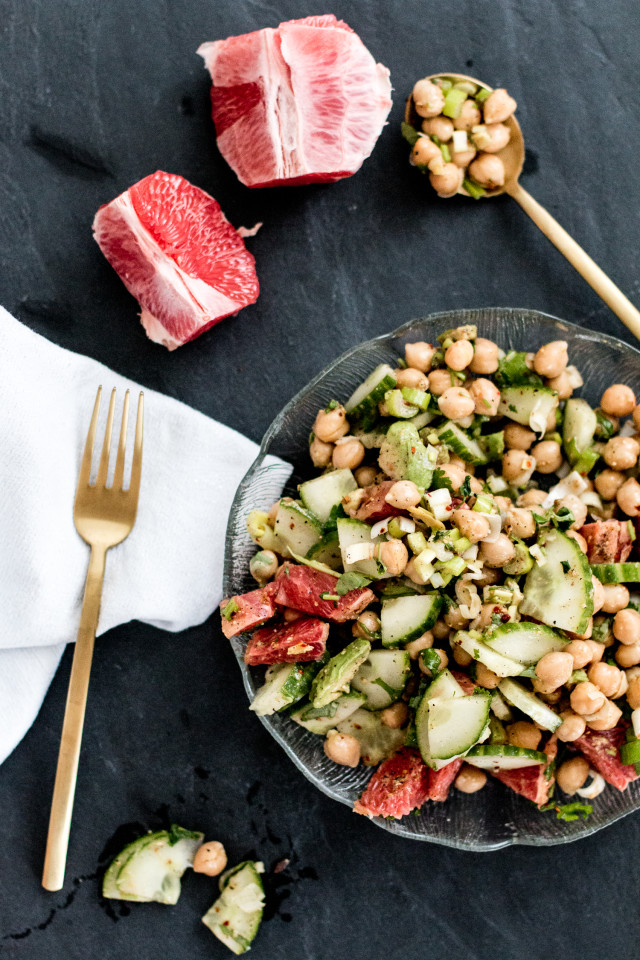 Recipe: Healthy Chickpea Salad with Grapefruit & Avocado | Bikinis & Passports