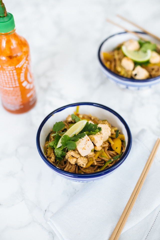 Asian Noodles with Tofu Recipe | Bikinis & Passports 