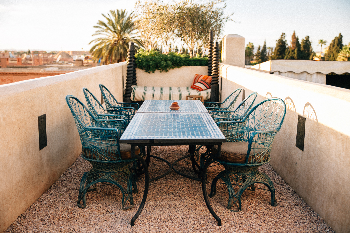 El-Fenn Marrakech, Rooftop, Sunset Drinks & Dinner | Bikinis & Passports