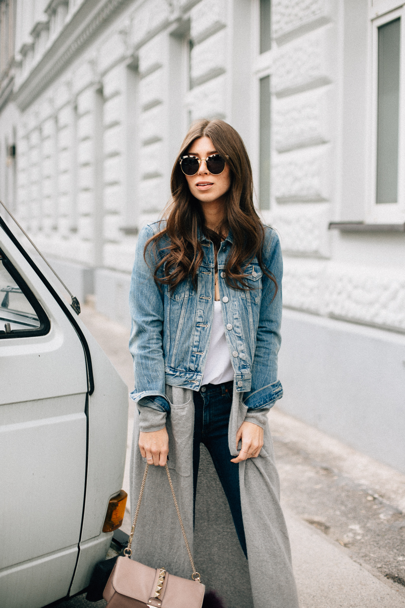 dress with denim jacket outfit