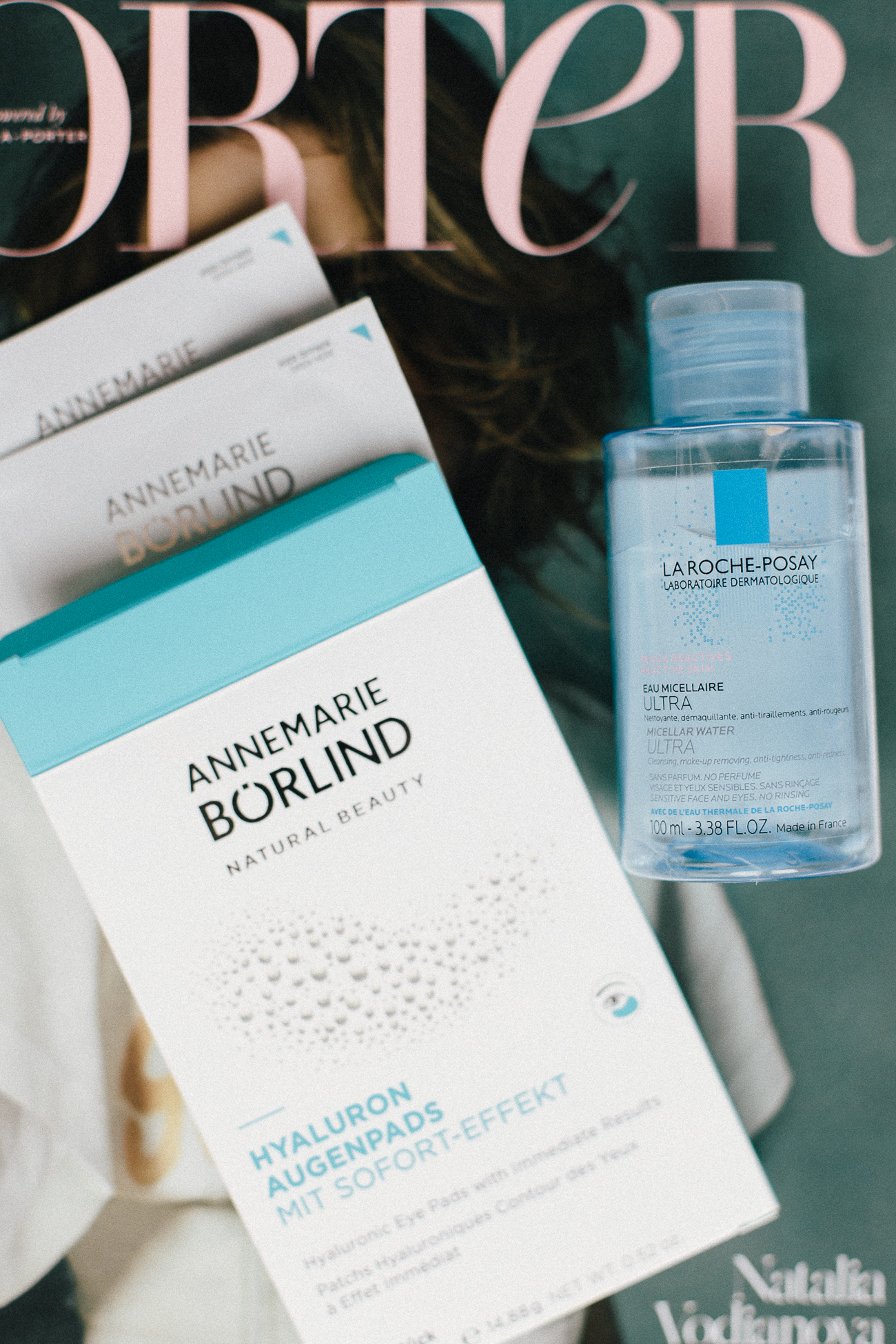 In-Flight Beauty Essentials: Annemarie Börlind Augenpads + Micellar Water | Bikinis & Passports