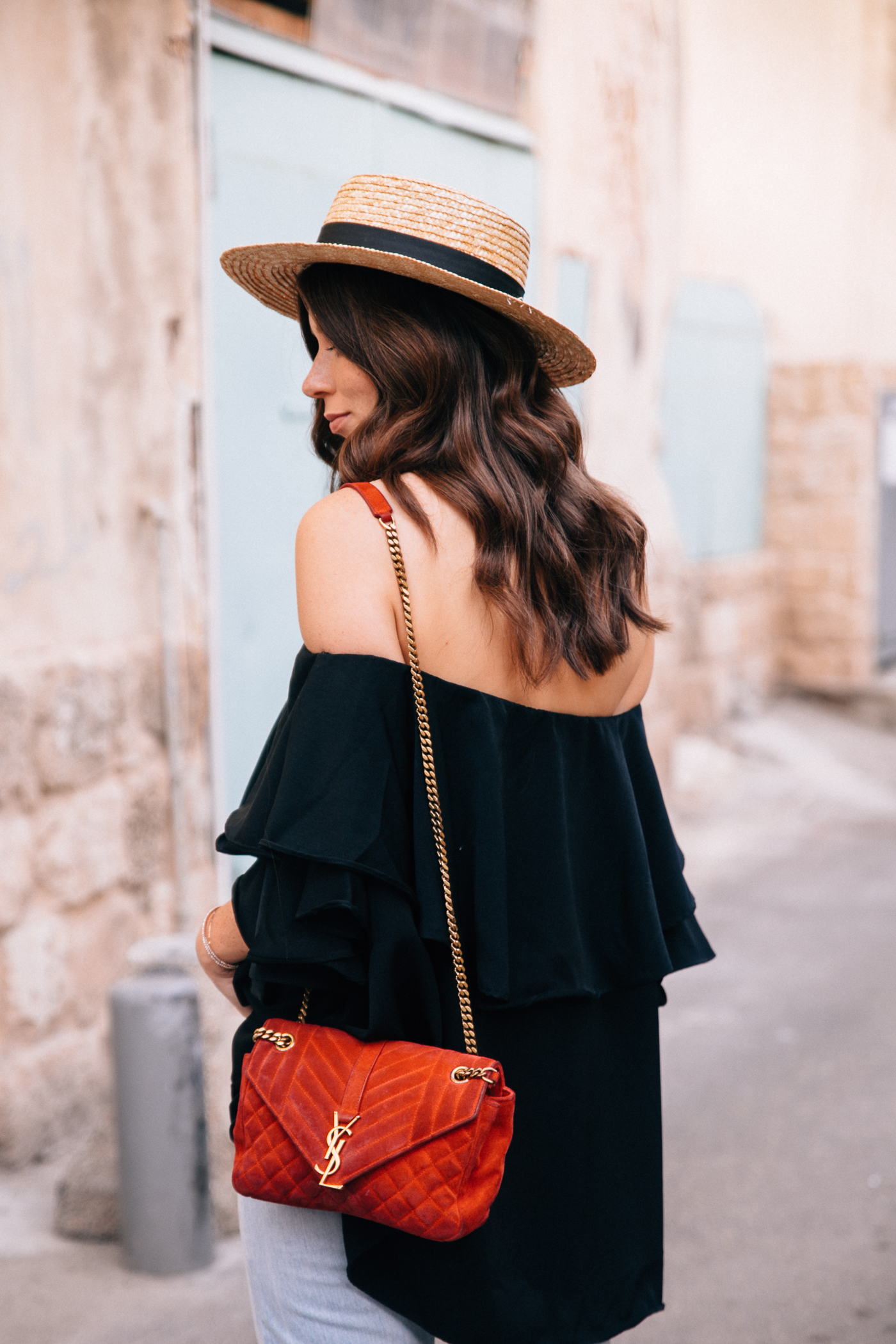 OUTFIT: MLM Label Off-Shoulder Top (black) | Bikinis & Passports