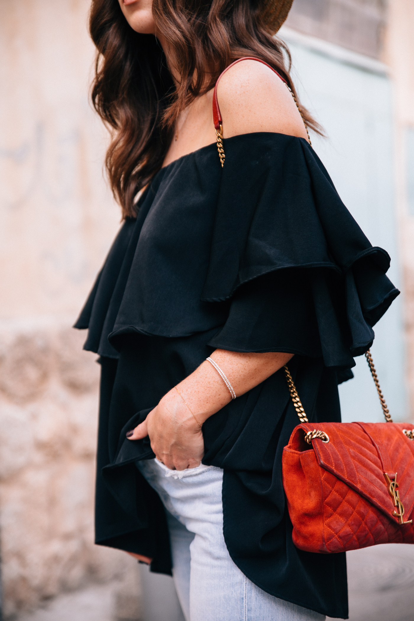OUTFIT: MLM Label Off-Shoulder Top (black) | Bikinis & Passports