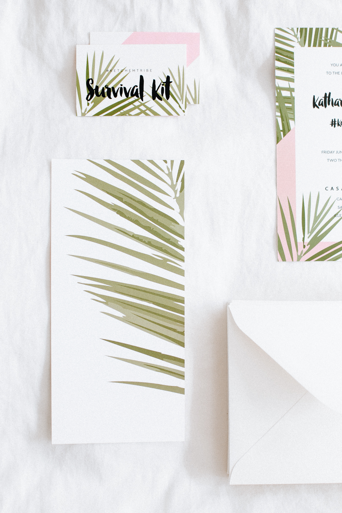 DIY Bachelorette Invites - Tropical Theme for Ibiza | Bikinis & Passports