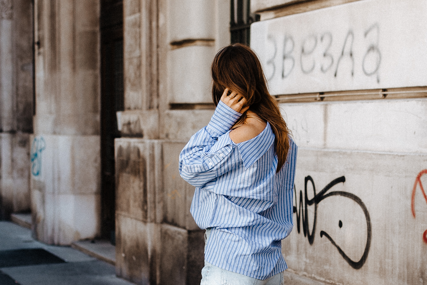 One-Shoulder Stripe Blouse EDITED Wien | Bikinis & Passports